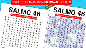 Salmo 46 – Sopa de Letras con Mensaje Oculto | PDF descargable