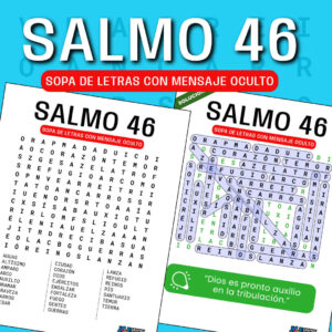 Salmo 46 – Sopa de Letras con Mensaje Oculto | PDF descargable
