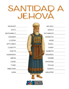 Santidad a Jehová – Juego Bíblico de Letras Revueltas (Éxodo 28:26–37