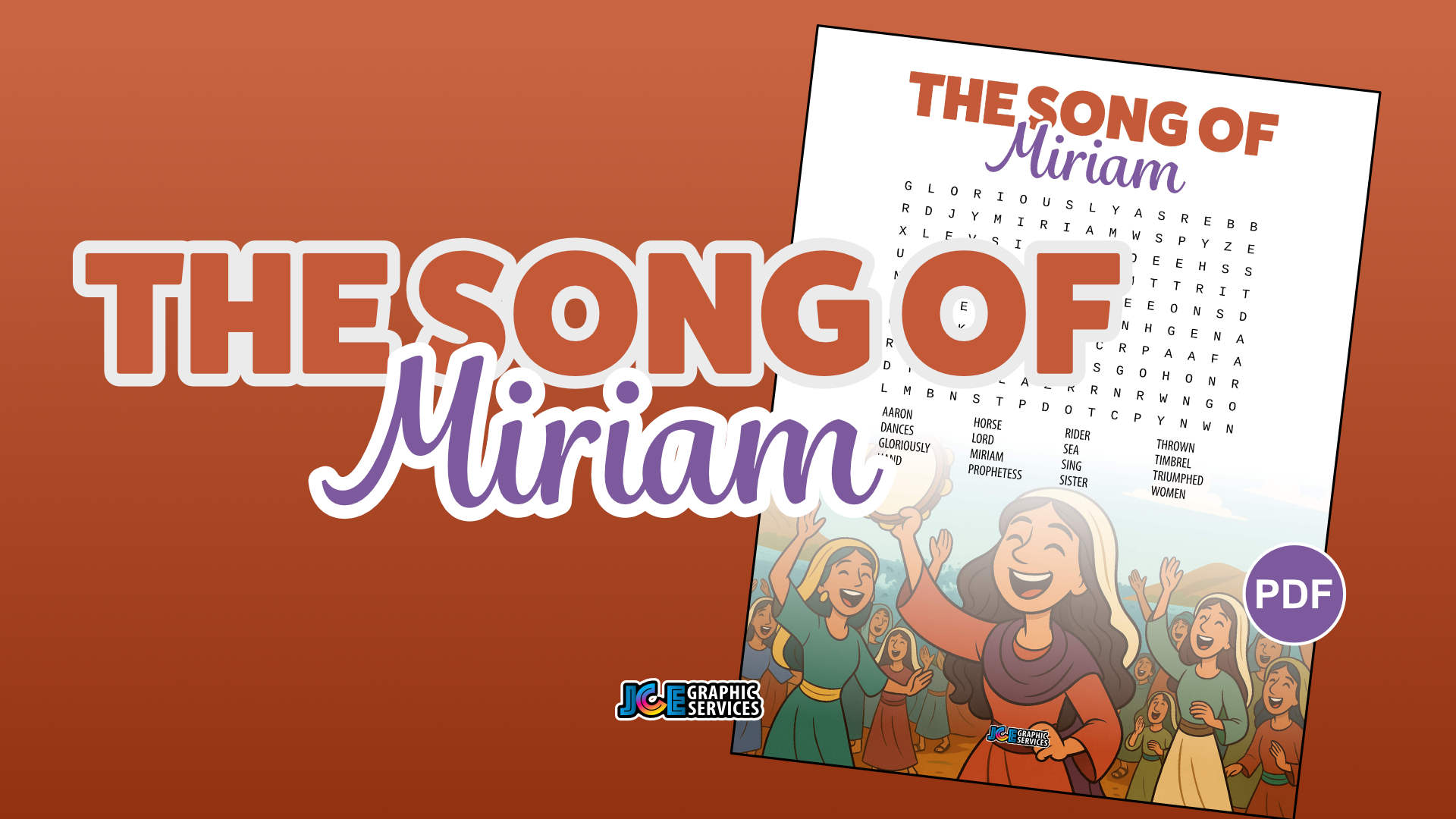 The Song of Miriam – Free Word Search Puzzle [PDF]
