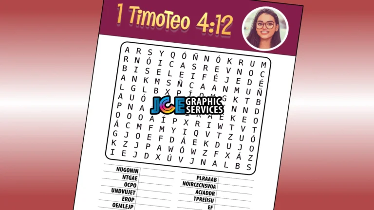 1 Timoteo 4:12 sopa de letras