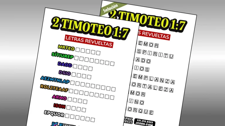 2 Timoteo 1:7 - Letras Revueltas