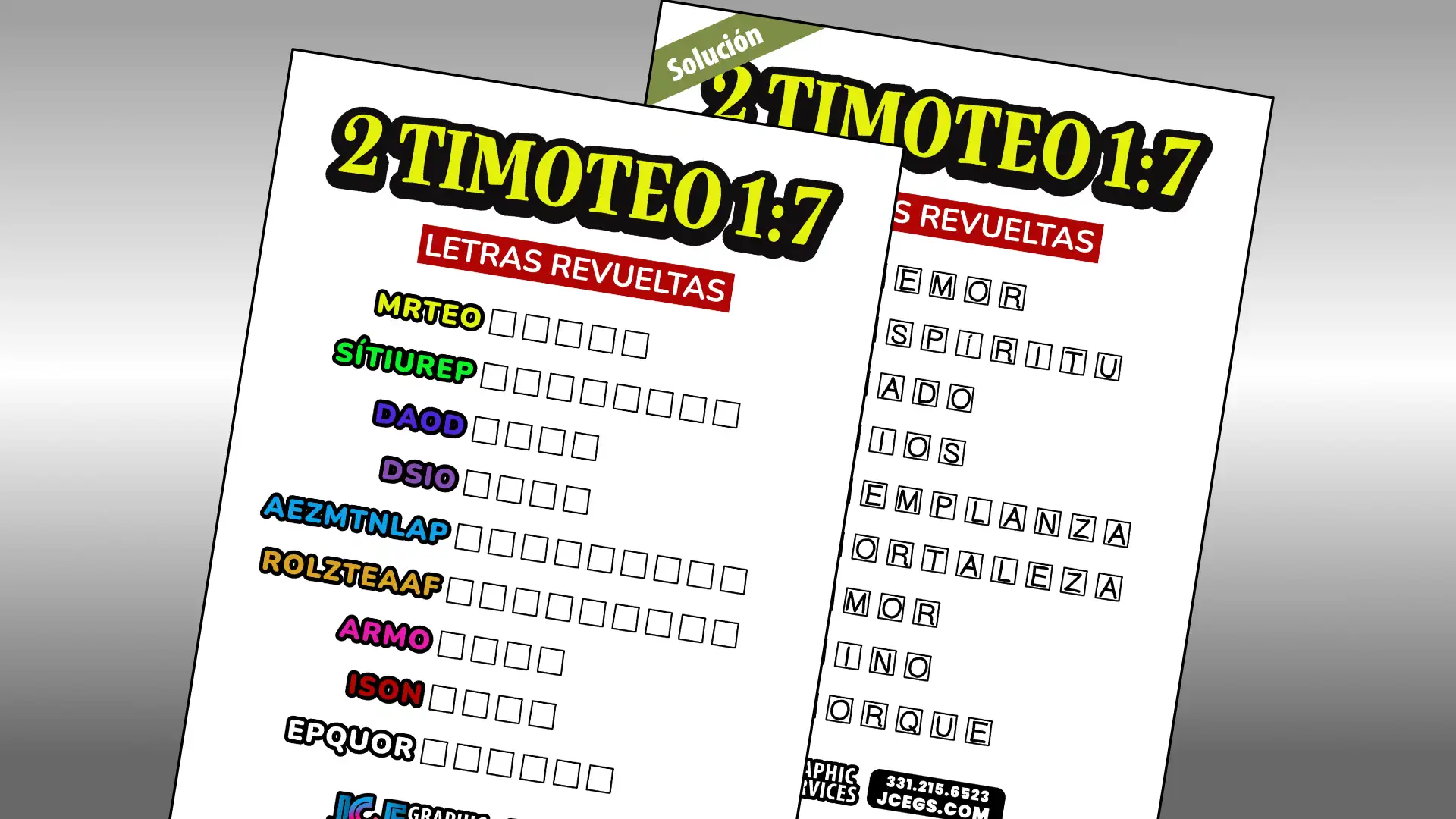 2 Timoteo 1:7 - Letras Revueltas