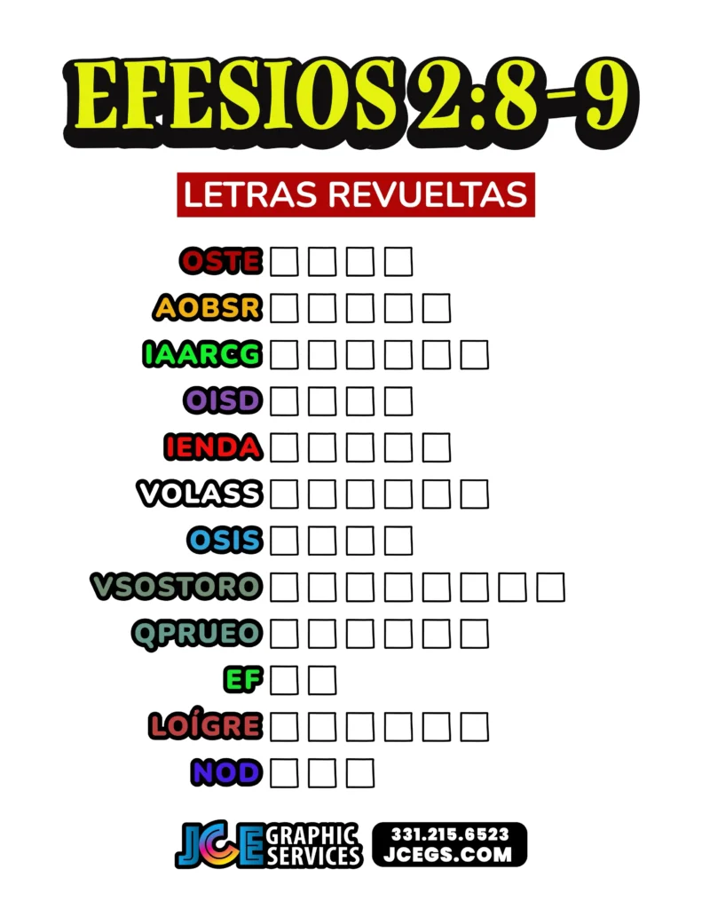 Efesios 2:8-9 - Letras Revueltas