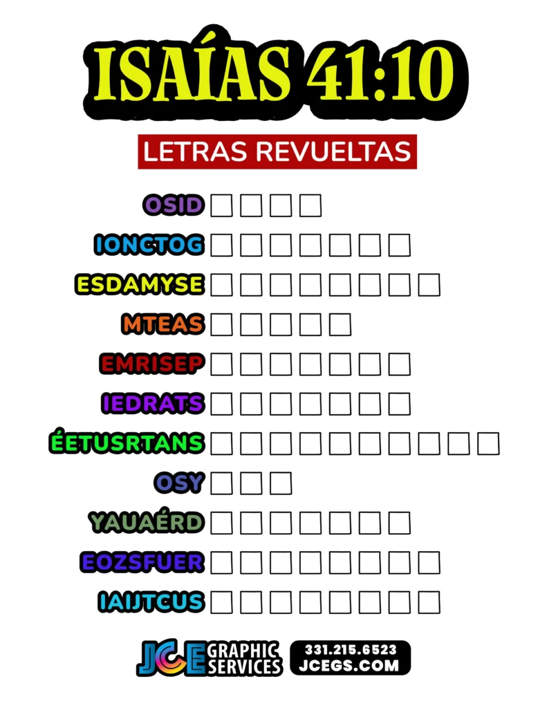 Isaías 41:10 - Letras Revueltas