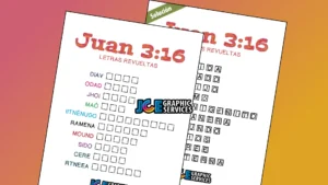 Juego Bíblico Para Niños: Letras Revueltas Juan 3:16
