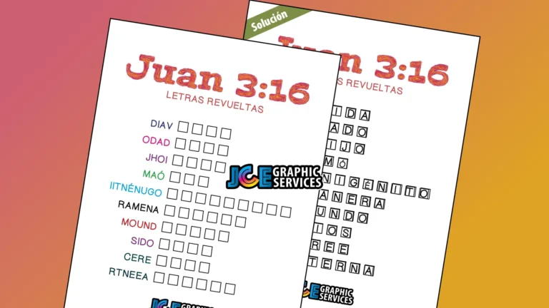 Juego Bíblico Para Niños: Letras Revueltas Juan 3:16
