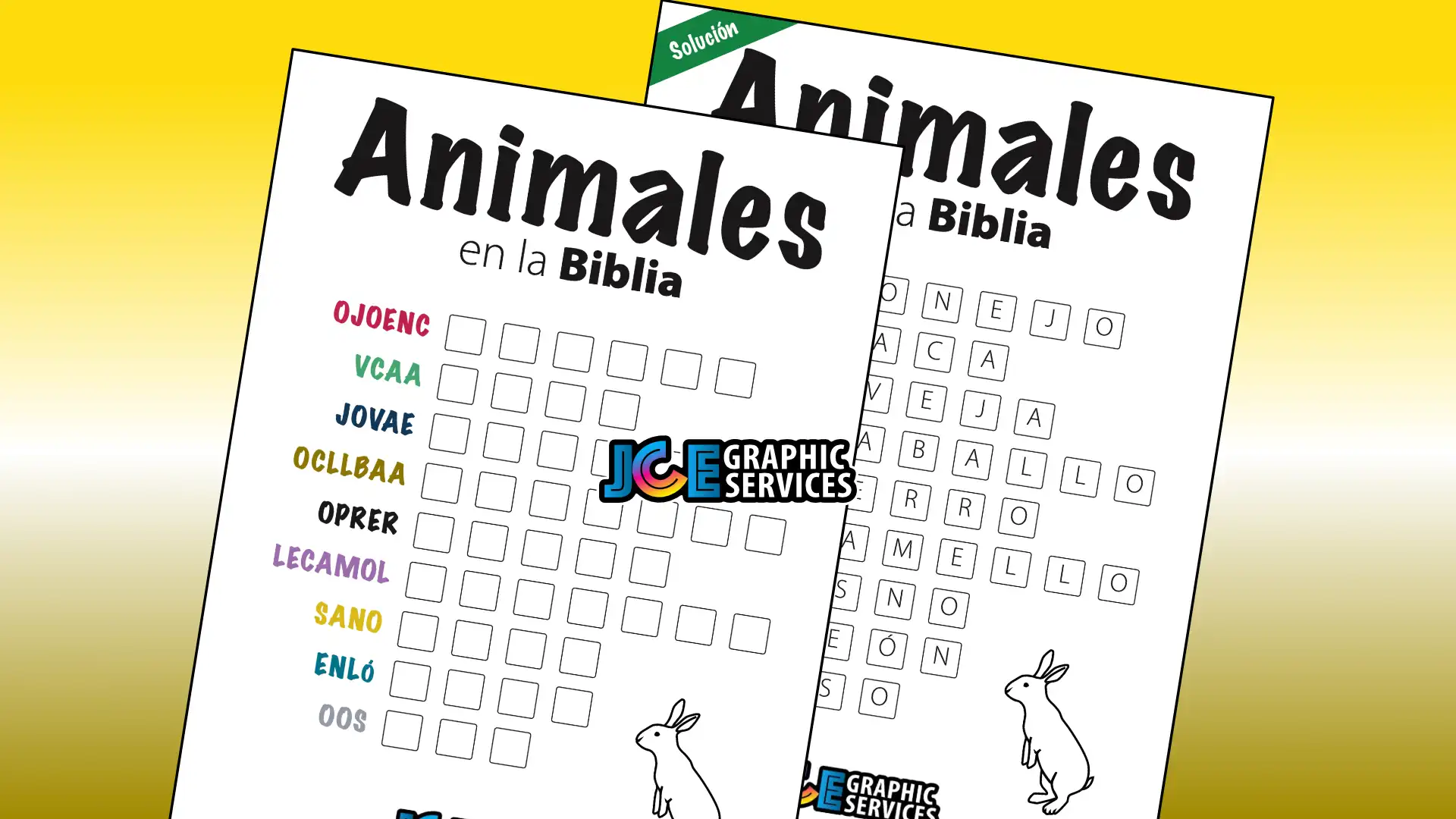 Juego Bíblico Para Niños: Letras Revueltas — Animales en la Biblia